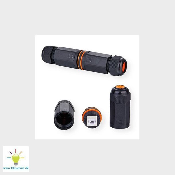 Patchkabel samler IP68 K6A STP RJ45 han/han sort