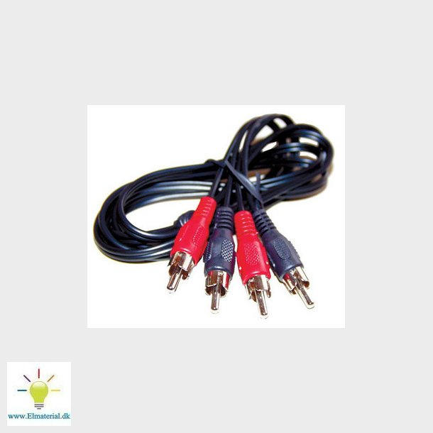 Av Kabel Med 2Xrca (Rd-Sort) 10M