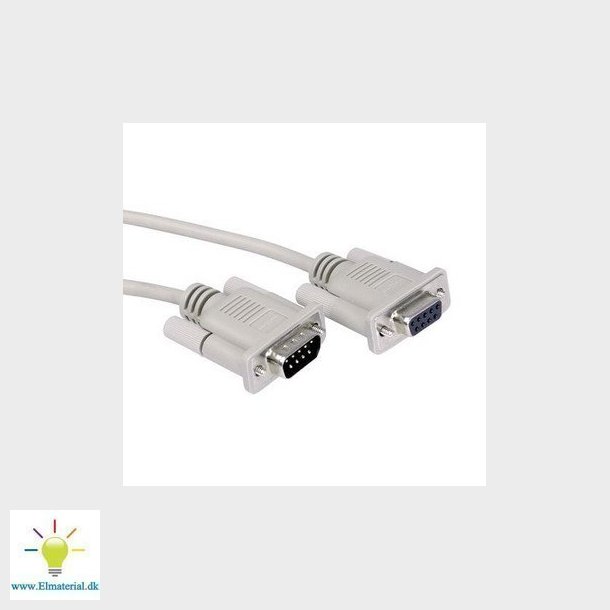 Seriel forlngerkabel, DB9 han/hun 3m