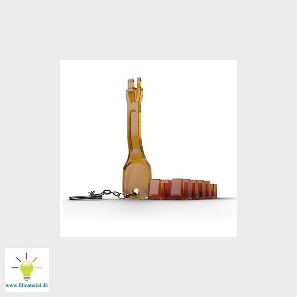 Port Blokker RJ45 med ngle, ps.a 10 stk. orange