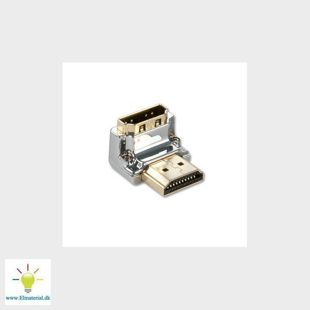 HDMI vinkel adapter han/hun 90gr ned