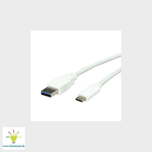 USB 2.0 kabel C-Micro B han/han hvid 1,8m