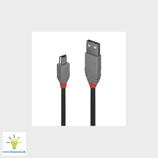 USB 2.0 kabel Type A-Mini-B han/han 2,0m