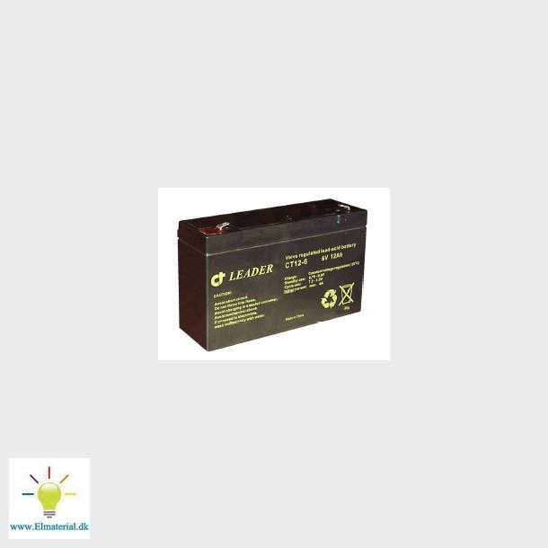 Blybatteri 6V-12Ah 151X 50X94 F2
