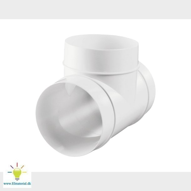 T-Stykke 90G 100Mm Hvid