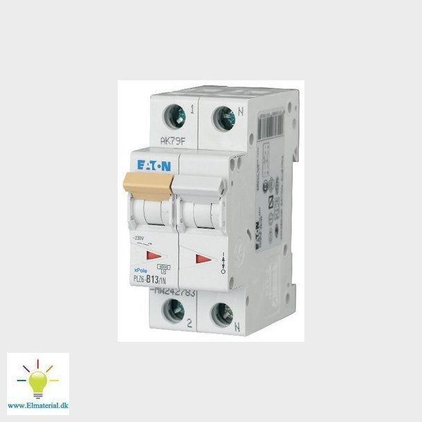 Automatsikring 13A 1P+N C 2M 6Ka