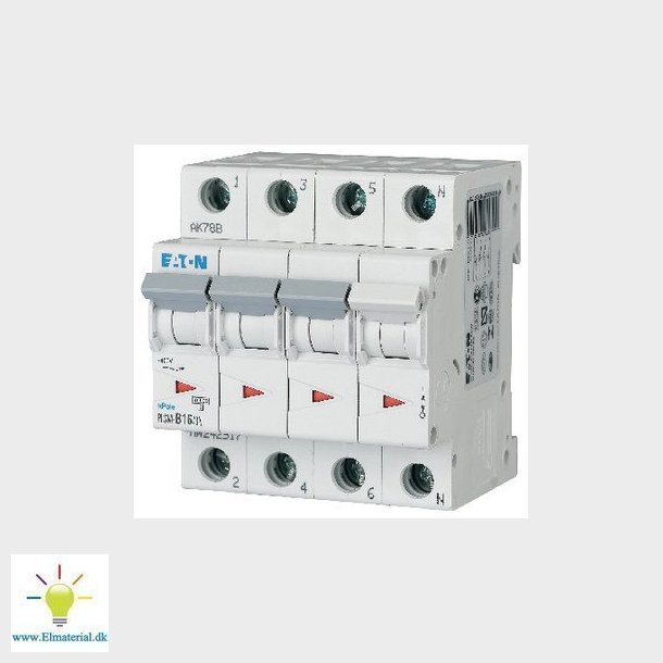 Automatsikring 16A 3P+N C 4M 6Ka