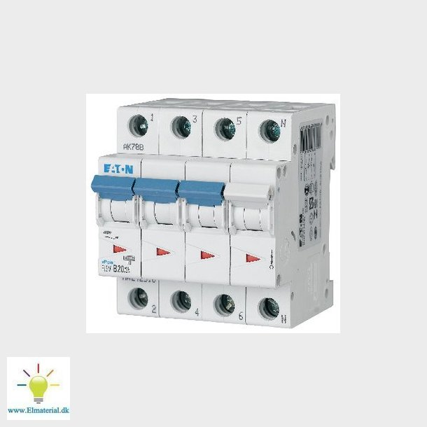 Automatsikring 20A 3P+N C 4M 6Ka