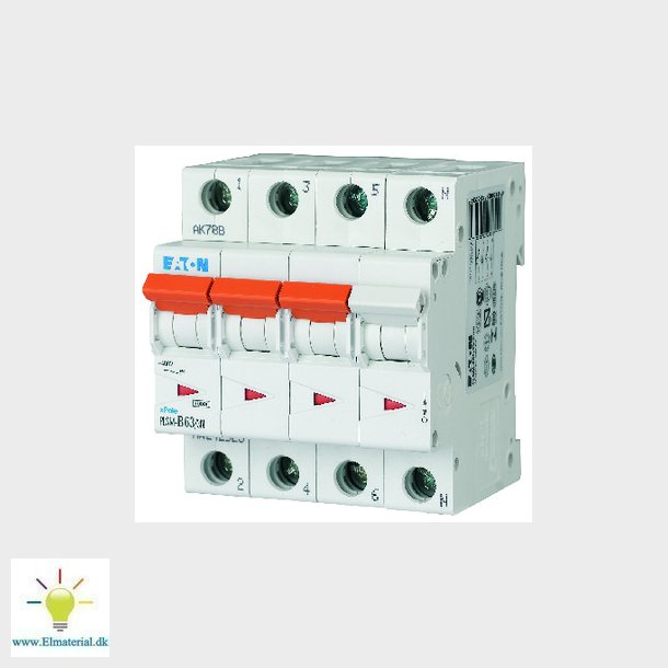 Automatsikring 63A 3P+N C 4M 6Ka