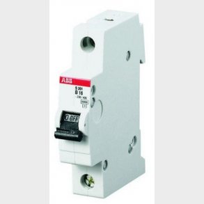 Strömbrytare C 2A, 1-polig C-karakteristik, brytkapacitet 6kA, 230V AC, 17,5 mm bred S201-C2