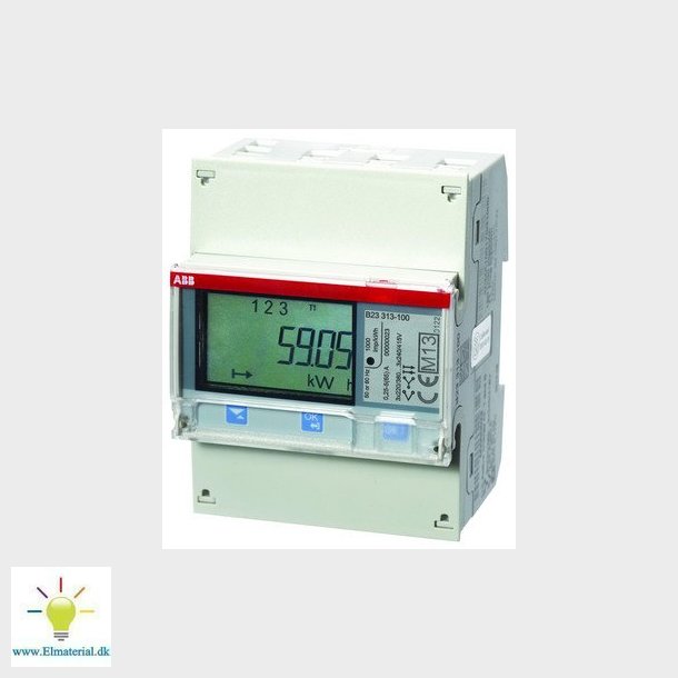 El-mler 3 faset direkte mling 65Amp med puls/alarm udgang og M-bus B23 113-100 Stl M-BUS
