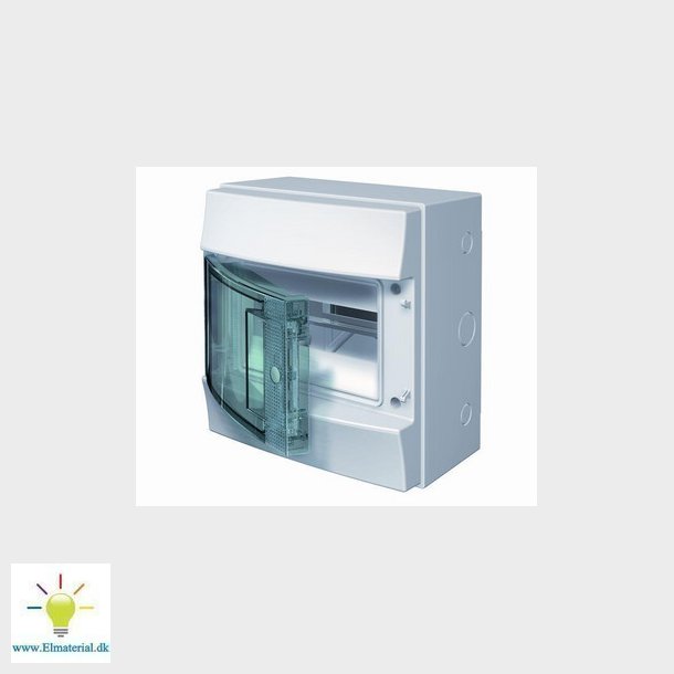 Gruppetavle 8 moduler m/Bl-Grn lge IP65