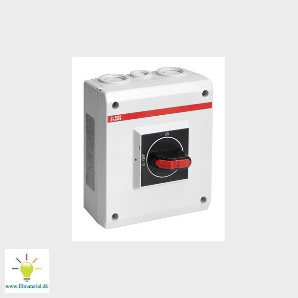 Sikkerhedsafbryder 16 3 polet med hjlpekontakt emc sort greb metrisk gevind OTE16T3M