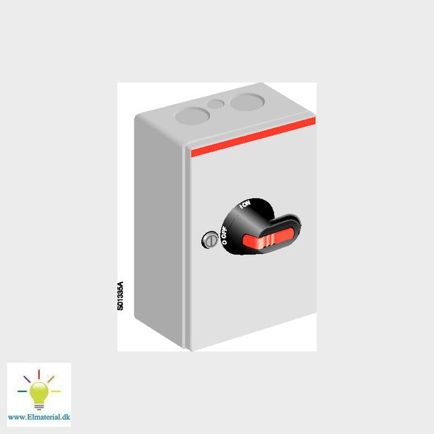 Sikkerhedsafbryder  63A 3 polet  med hjlpekontakt sort greb OT63ETMM3TE