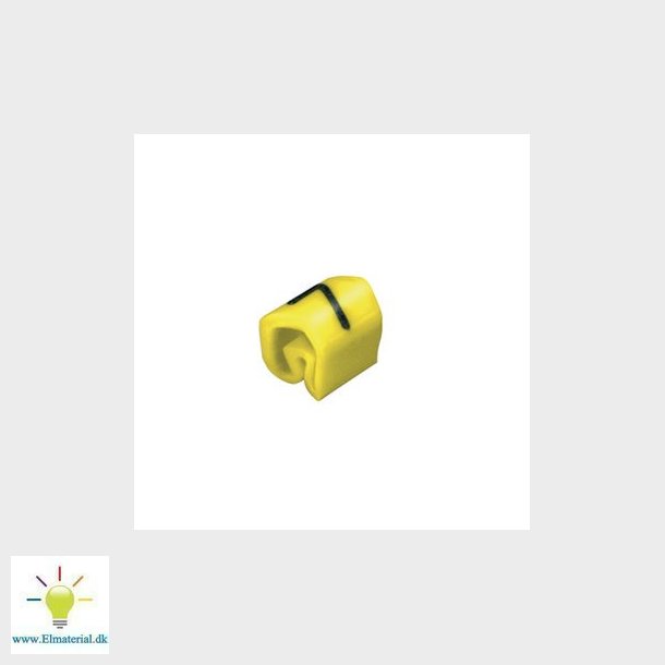 Kabelm&auml;rke cli 02-3 gul / svart 7 (P200)