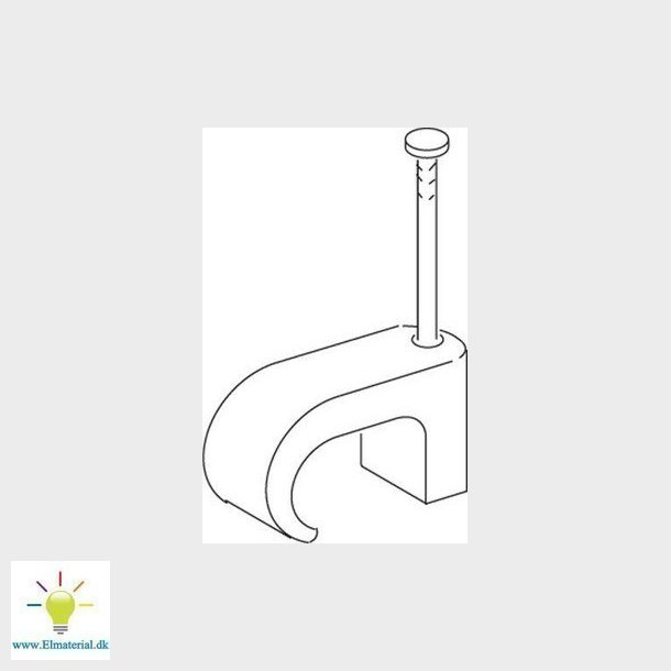 Clips flad TC 2x4/15 mm klar