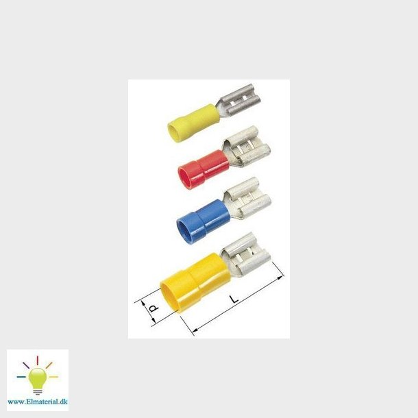 Isoleret spademuffe 1,5-2,5 bl 4,8X0,6