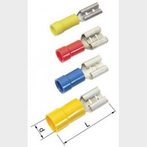 Isoleret spademuffe 0,5-1,5 r�d 4,8X0,5