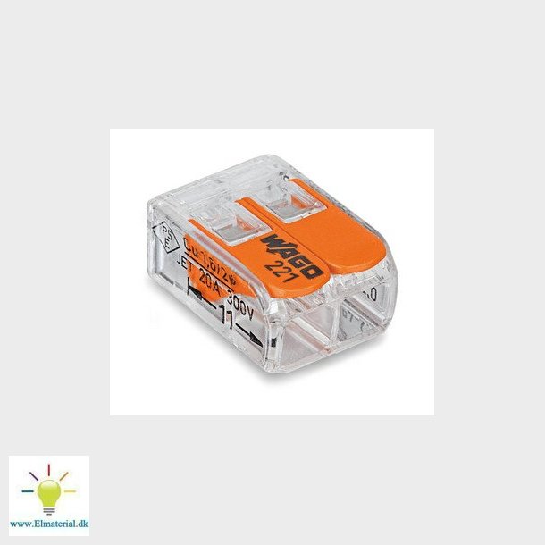 WAGO Samlemuffe 2x0,2-4mm2 transparent