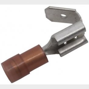 Isoleret spademuffe m/afgr. A1507FLSH, 0,5-1,5mm2, 6,3x0,8