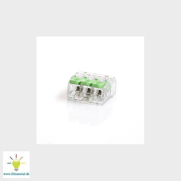 Unite skruels samlemuffe  3x0,2-4 mm2 Transparent