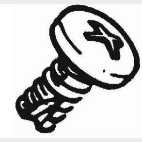 Montageskrue 4,8x9,5 selvsk�rende msm f/Din-skinne