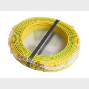 Installationsledning H07Z1-U HF 1X1,5 gul/grn  R-100