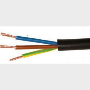 Plastkappeledning H05 vv-f 2X1,50 sort R50