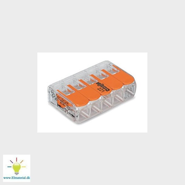 WAGO Samlemuffe 5x0,2-4  MM2  transparent