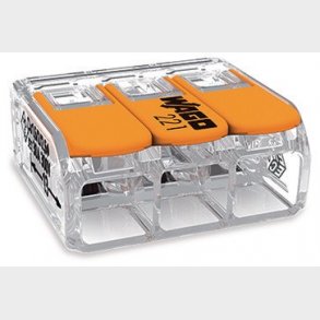 WAGO Samlemuffe 3x0,5-6mm2 transparent