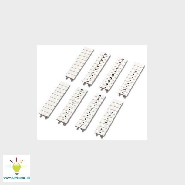 Mrkeskilte til klemmer ZB 5,QR:FORTL.ZAHLEN 11-20