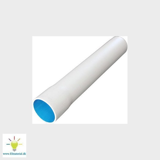 Plastrr stiv halogenfri 320N 16mm hvid med muffe i 4 meters lngde