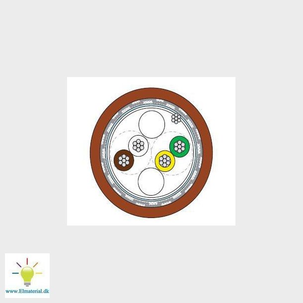 Multikabel LI2Y(ST)CH 1x2x0,34 brun CTS (RS485) afmling