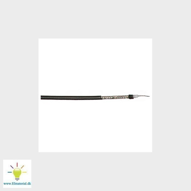 Coax Rg59 75Ohm Sort (0.6L/3.7) 95% T500
