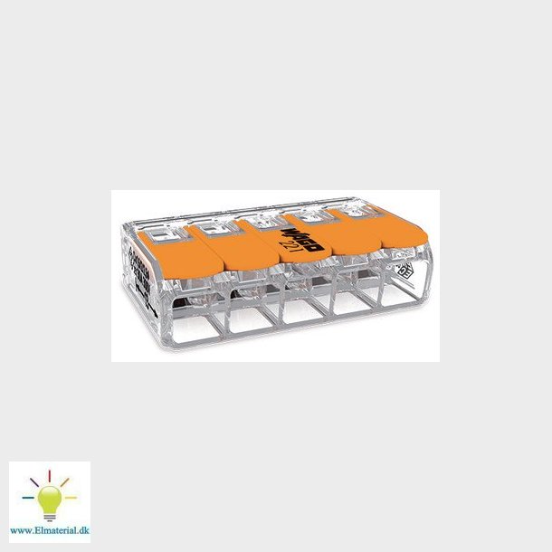 WAGO Samlemuffe 5x0,5-6mm2 transparent