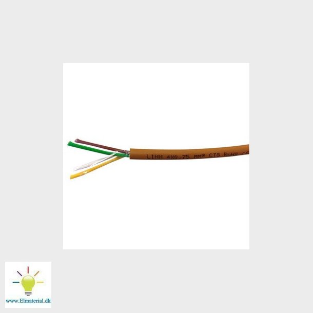 Multikabel LIHH 4x0,75 brun CTS UV afmling