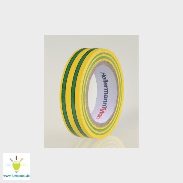 HelaTape-Flex 19mm x 20m Gul/Gr�n 10 ruller
