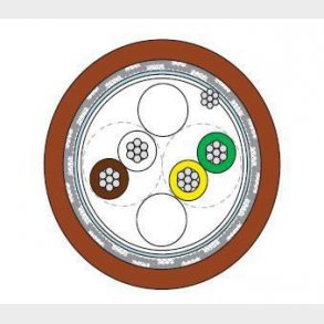 Multikabel LI2Y(ST)CH 2x2x0,34 brun CTS (RS485) afm�ling