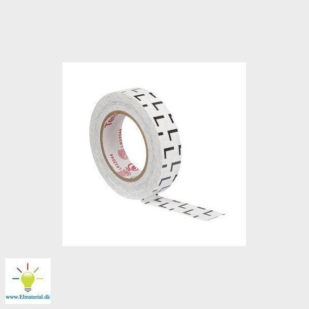 3MTM TemflexTM 1700P L2. Fasemarkeringstape L2, 15 mm x 10 m. Sort tape med hvid skrift.