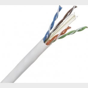 Actassi oskärmad datakabel Cat 6 U / UTP 4P CL-C 250MHz 305M Dca vit, separationsklass B