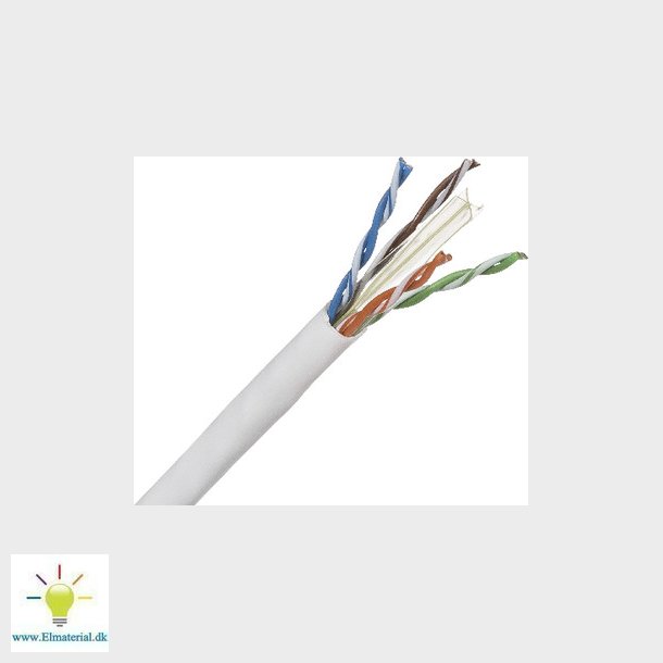 Actassi uskrmet datakabel Cat 6 U/UTP 4P CL-C 250MHz 305M Dca hvid, separationsklasse B