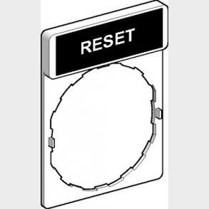 Skilt ZBY2322 MRK:RESET