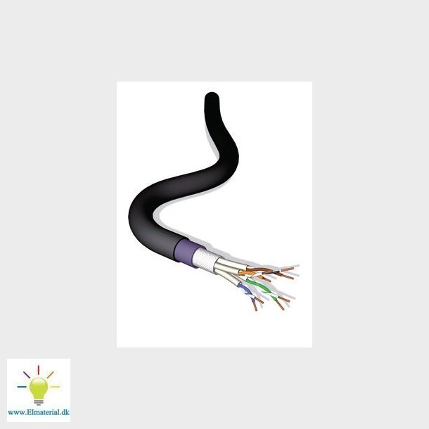 Datakabel KAT7 S/FTP udendrs PE sort T1000 Leviton (Brand-Rex)