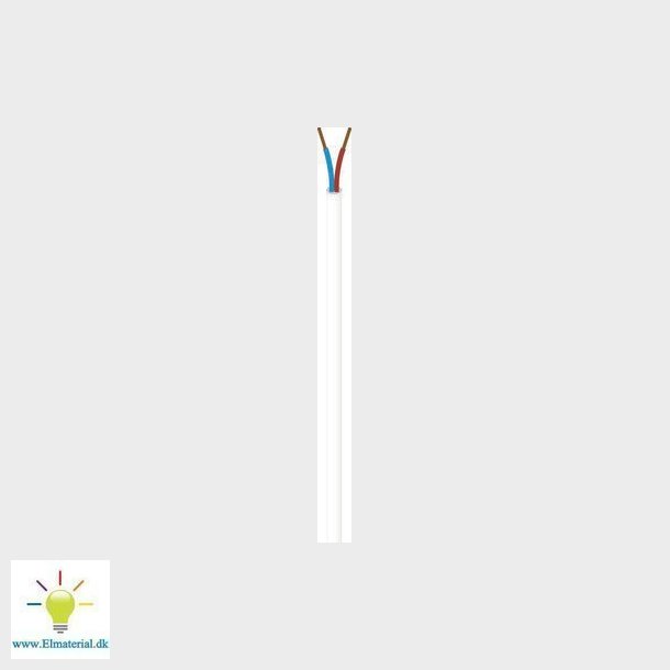 Plastkappeledning PKL 3X0,75 hvid Sp100