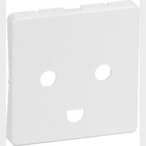 FUGA afdkning for stikkontakt 1 modul 2-pol med jord, gammel type uden krave, hvid