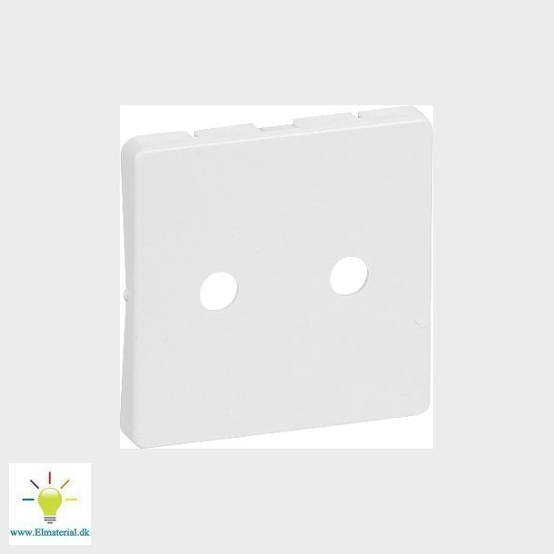 FUGA afdkning for stikkontakt 1 modul 2-pol, gammel type uden krave, hvid