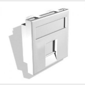 Dataudtag plan mosaic for 1 x Leviton keystone konnekter hvid