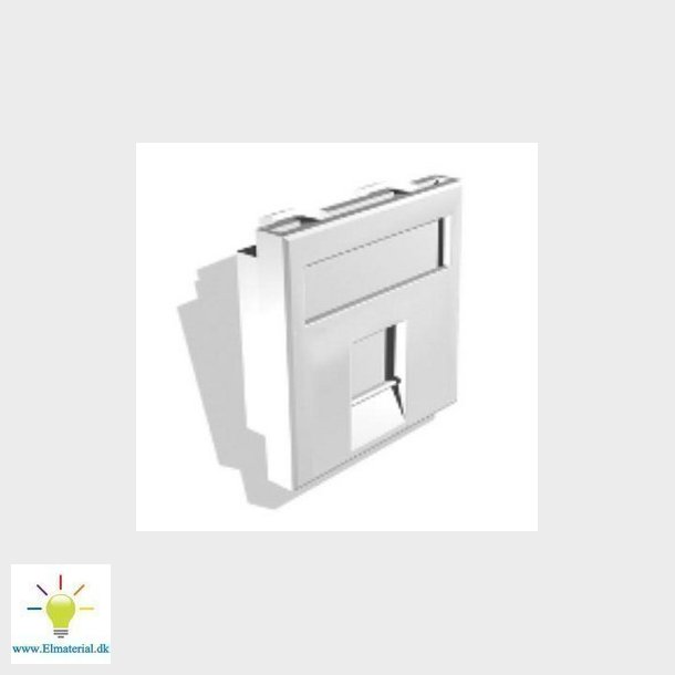 Dataudtag plan mosaic for 1 x Leviton keystone konnekter hvid