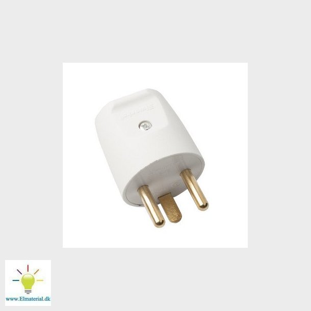 Sockel S4 rund m/jord, vit