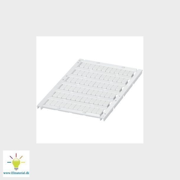 Mrkekort for 2,5mm2 klemme, blank 72 styk